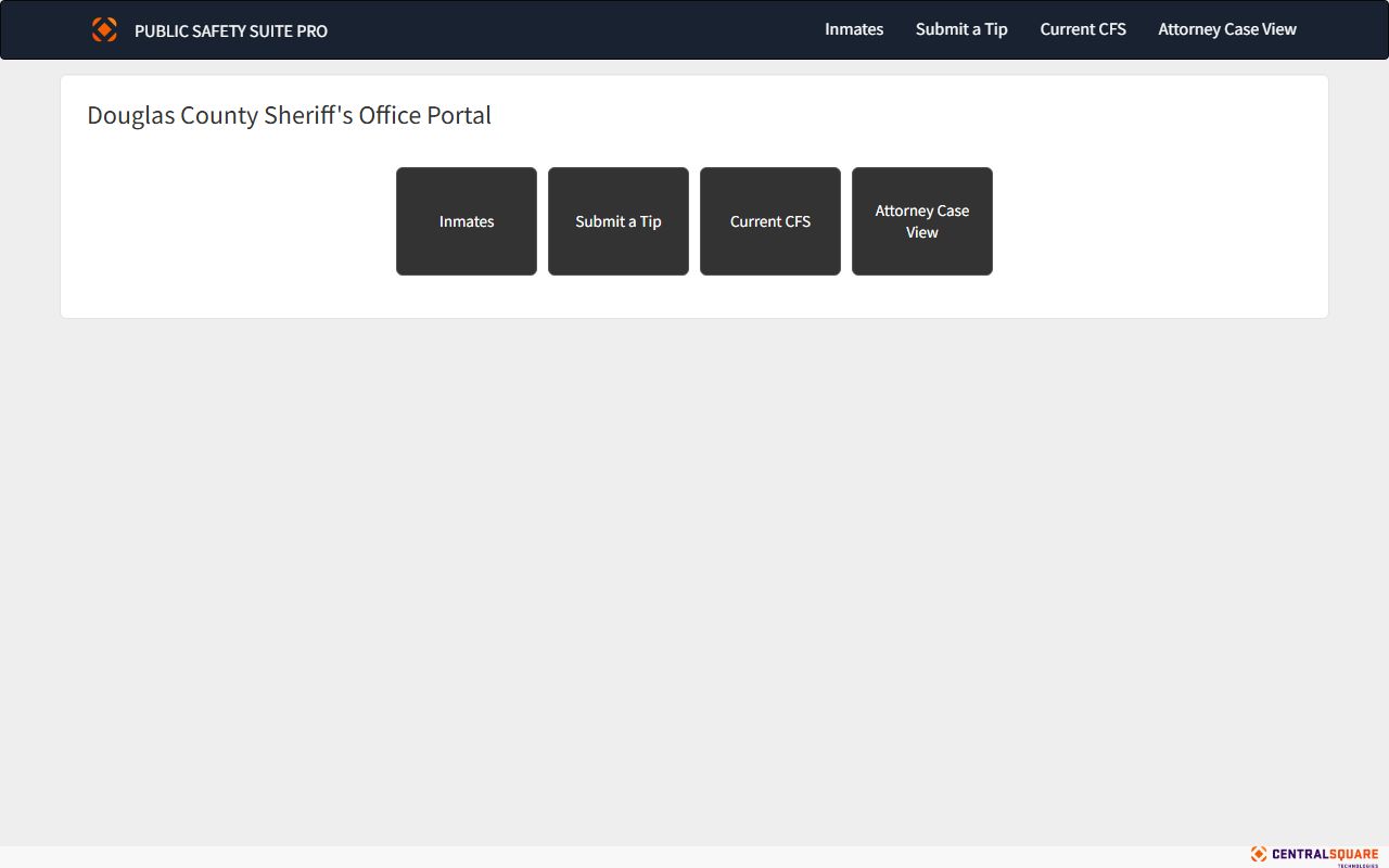 Douglas County Sheriff inmate search portal for jail mugshots