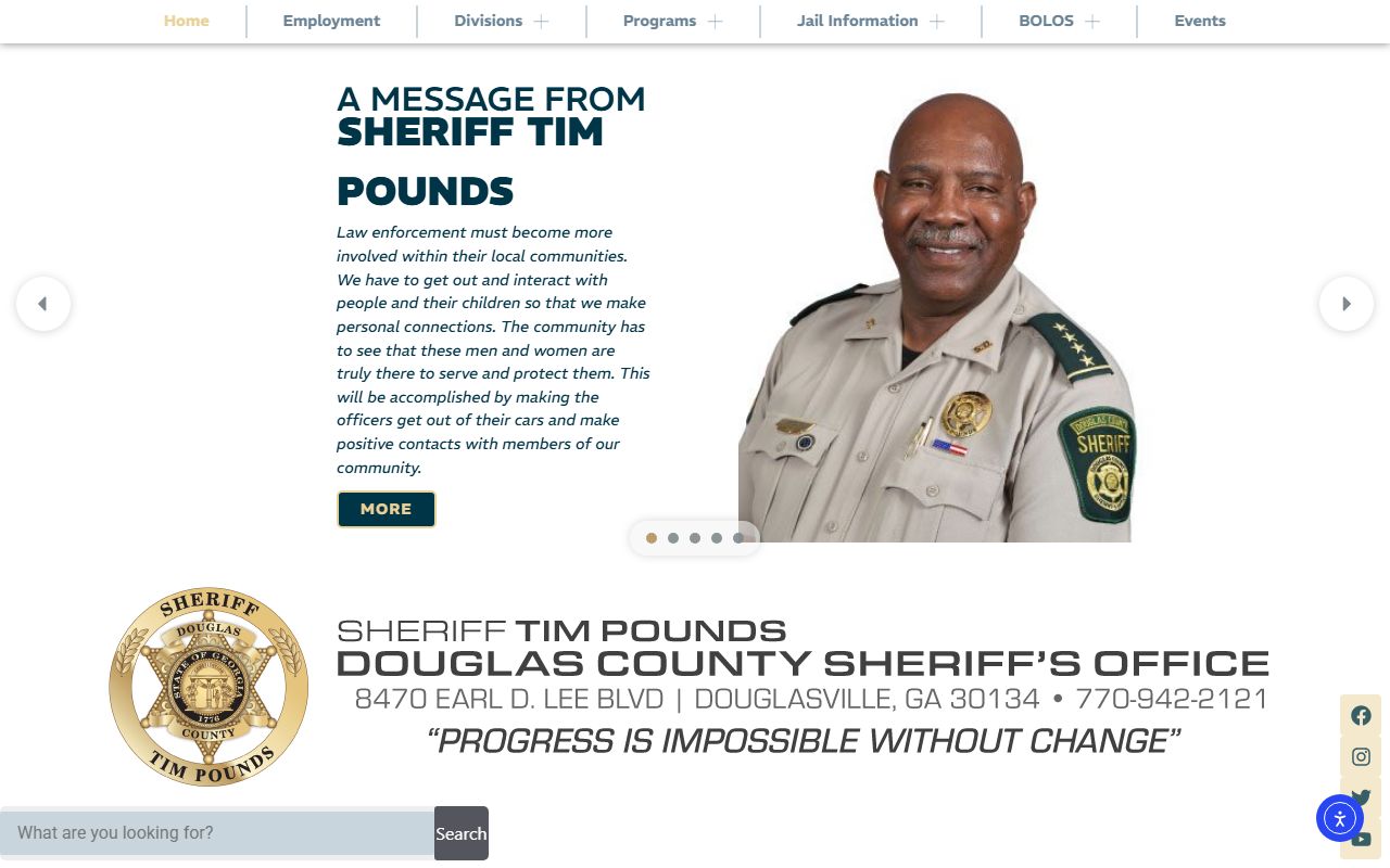 Douglas County Sheriff's Office official website for jail mugshots