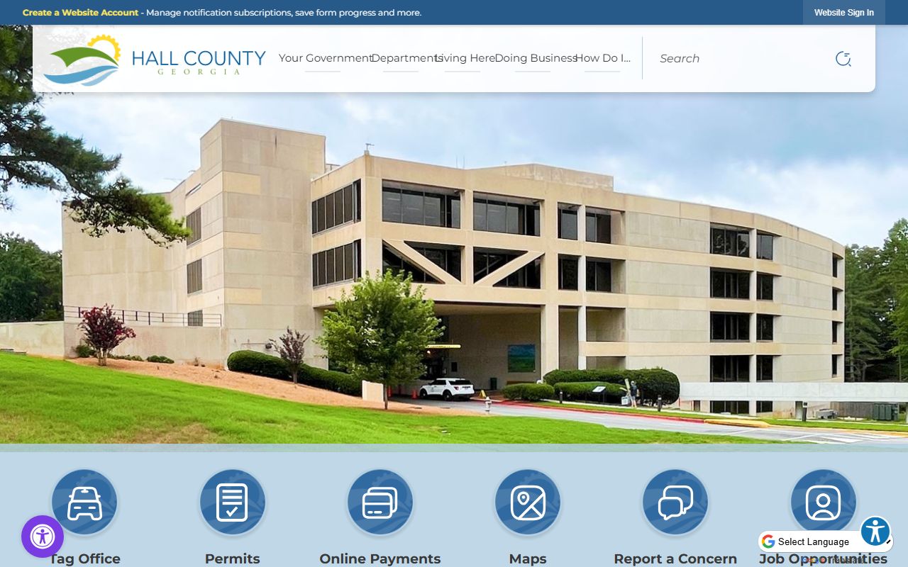 Hall County official website for jail mugshots information